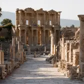 Curetes Street leading toward the Library of Celsus at ancient Ephesus
